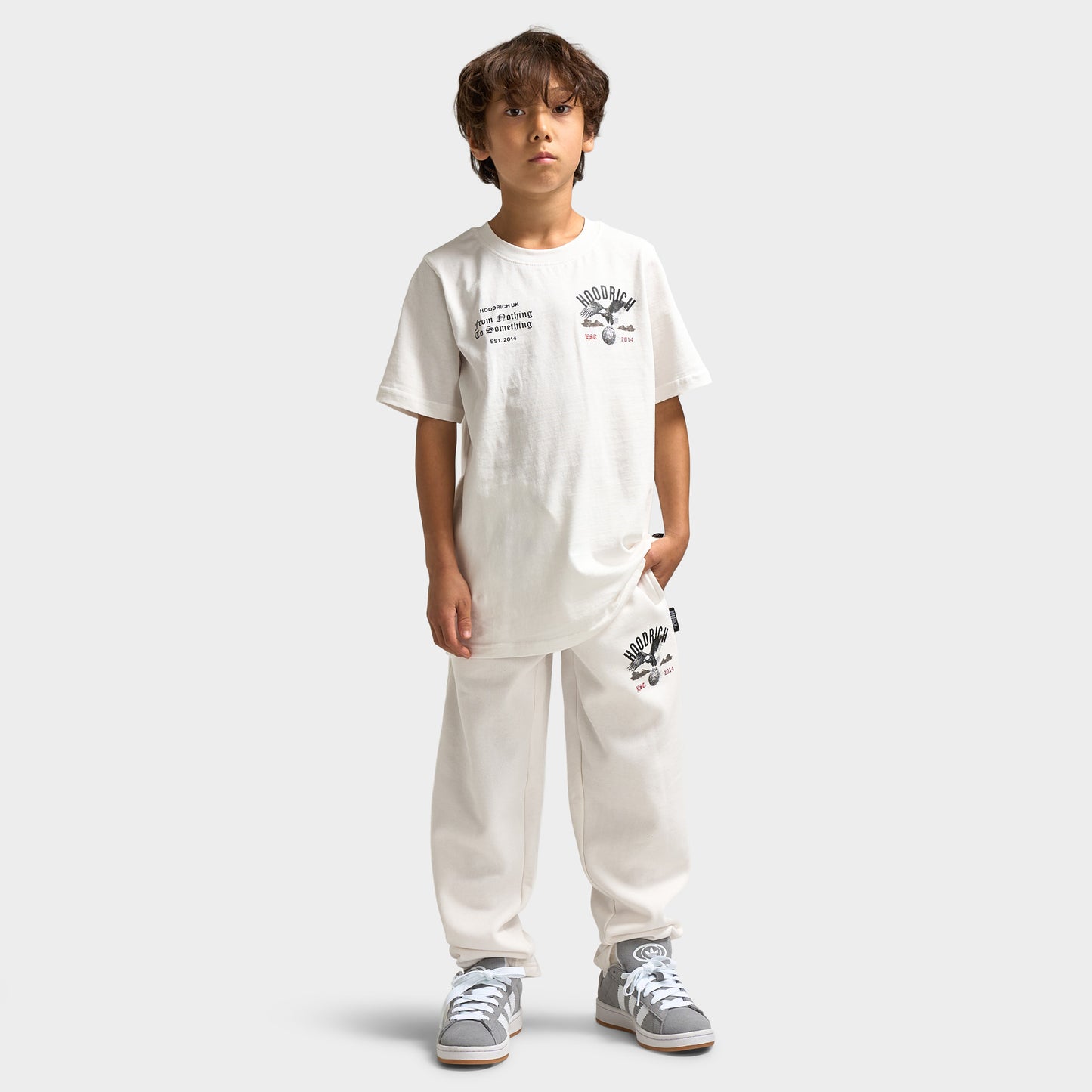 Hoodrich Juniors' Eagle Open Hem Jogger Blanc de Blanc / Black - Lychee