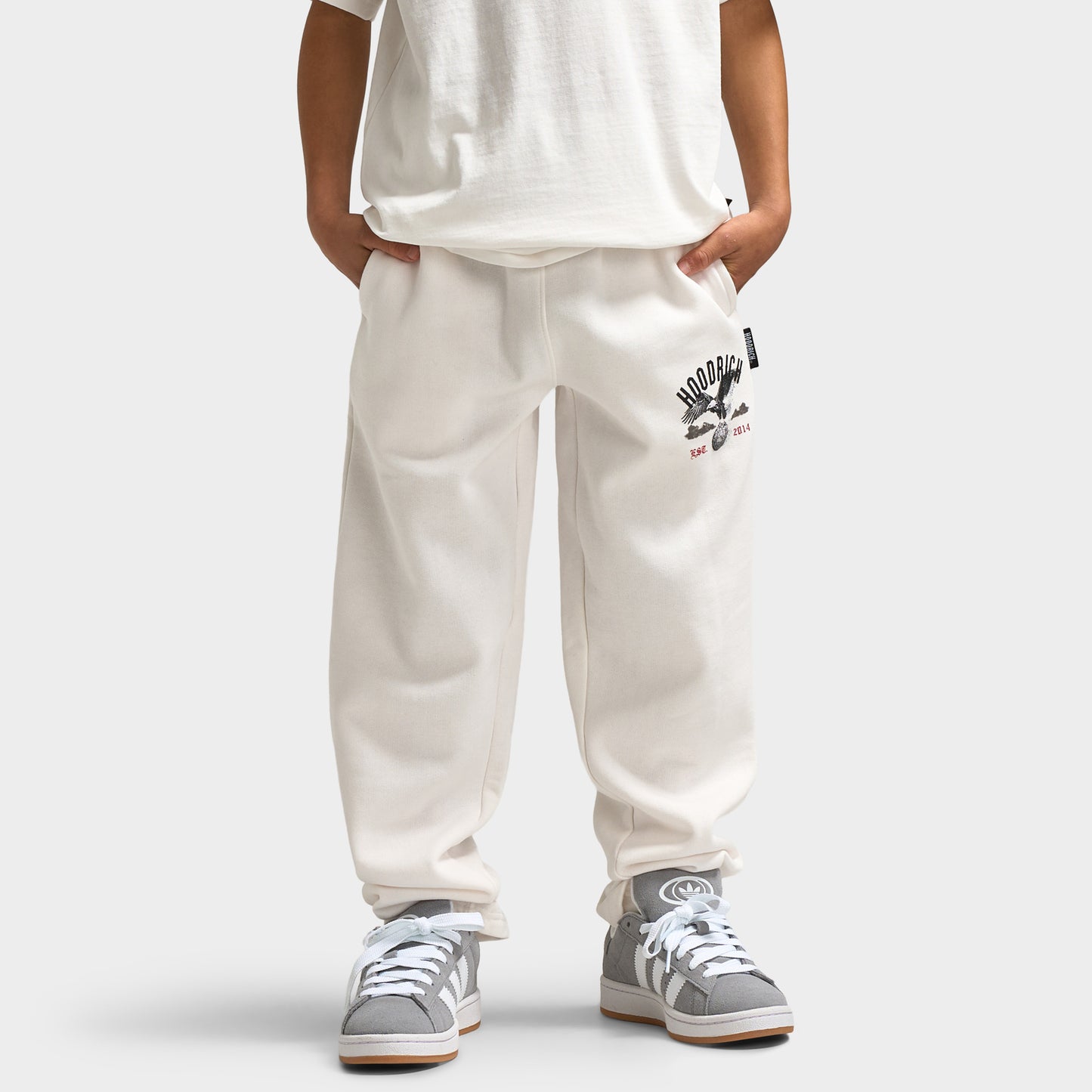 Hoodrich Juniors' Eagle Open Hem Jogger Blanc de Blanc / Black - Lychee