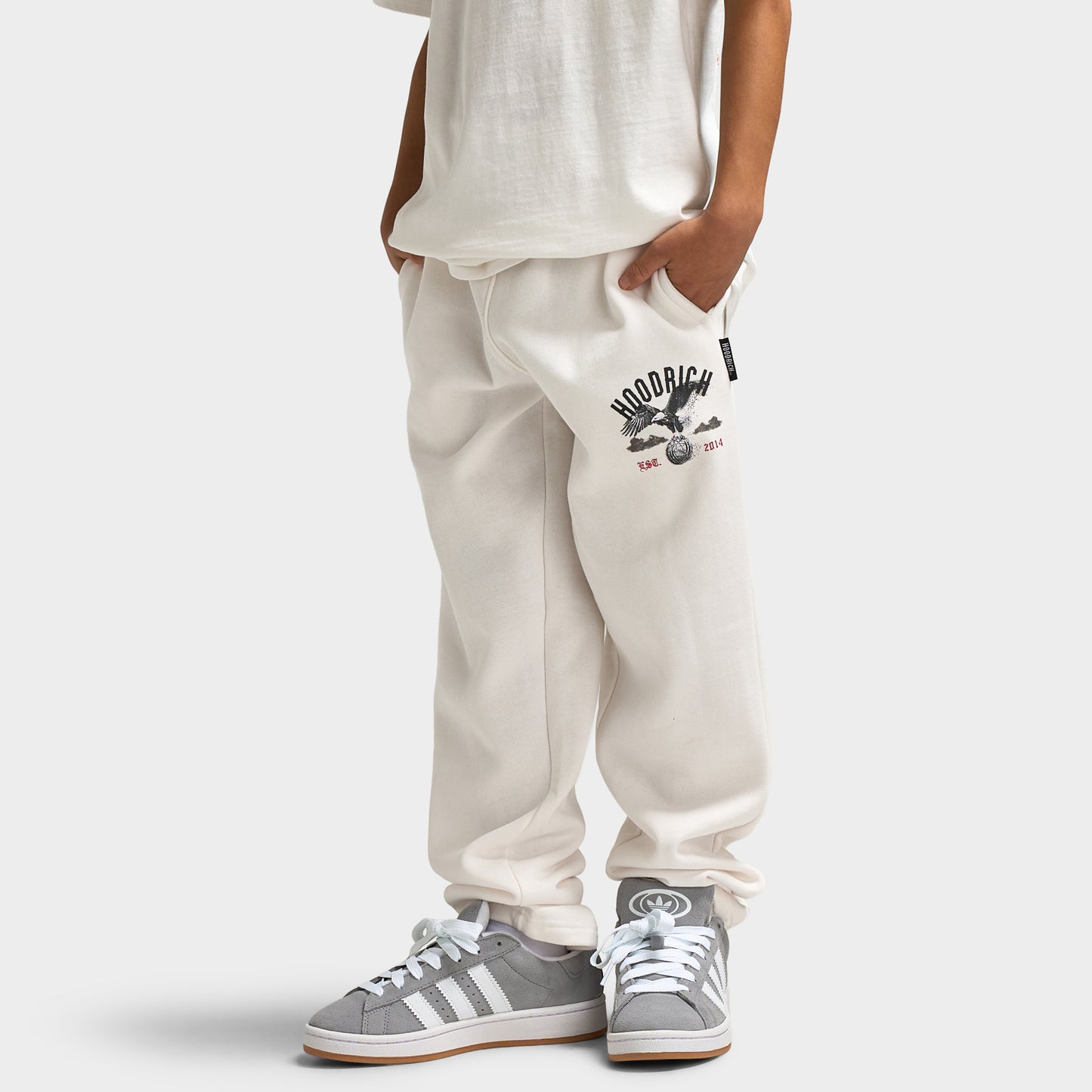 Hoodrich Juniors' Eagle Open Hem Jogger Blanc de Blanc / Black - Lychee