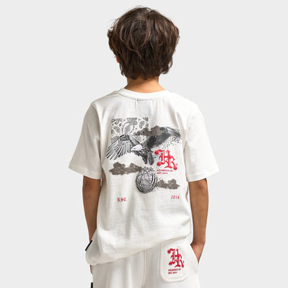 Hoodrich Juniors' Eagle Tee Blanc de Blanc / Black - Lychee