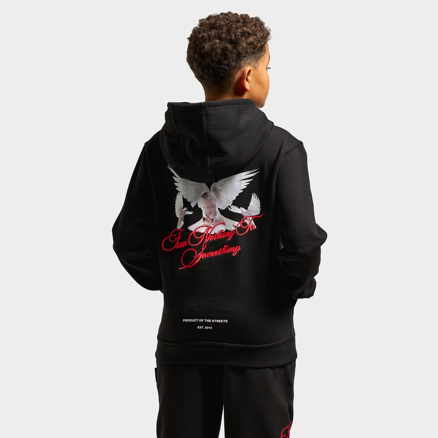 Hoodrich Juniors' Flight 3 Panel Hoodie Black / White - Lychee