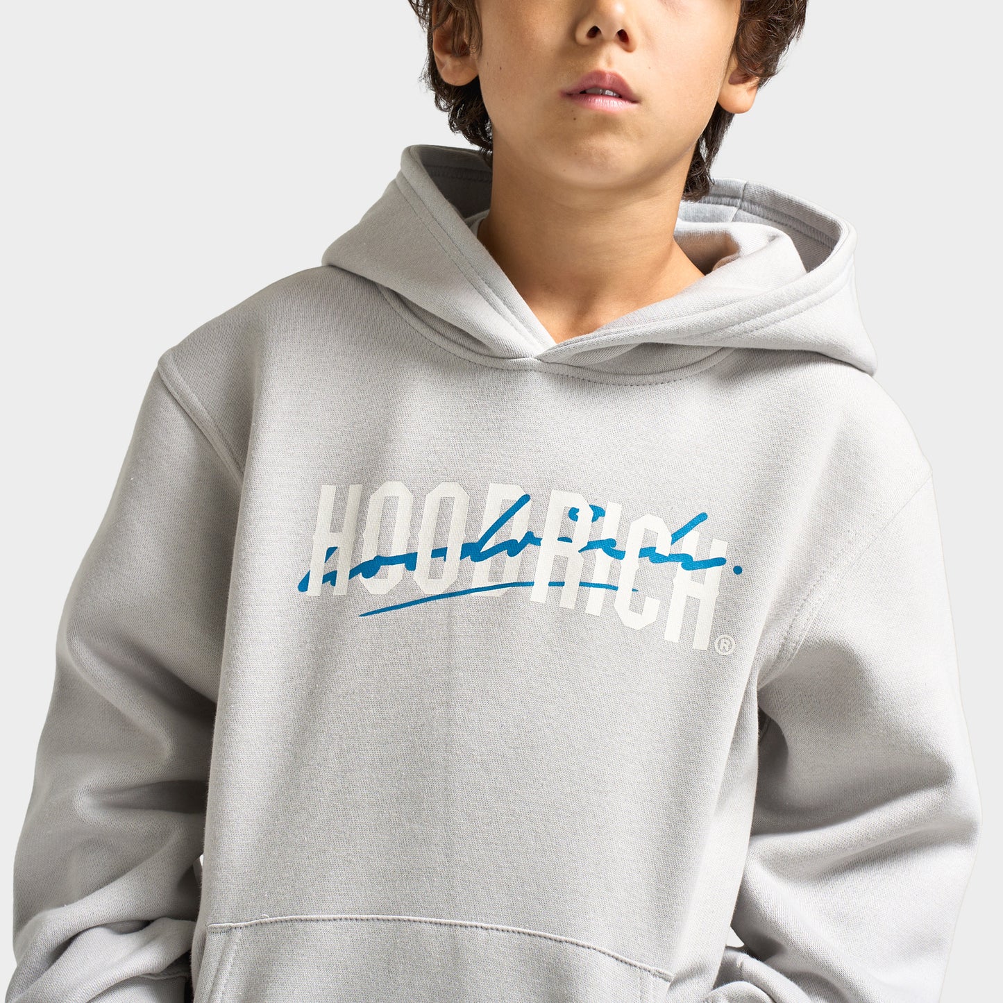 Hoodrich Juniors' Lynk Chandail à capuche gris calme / blanc - Bleu Danube