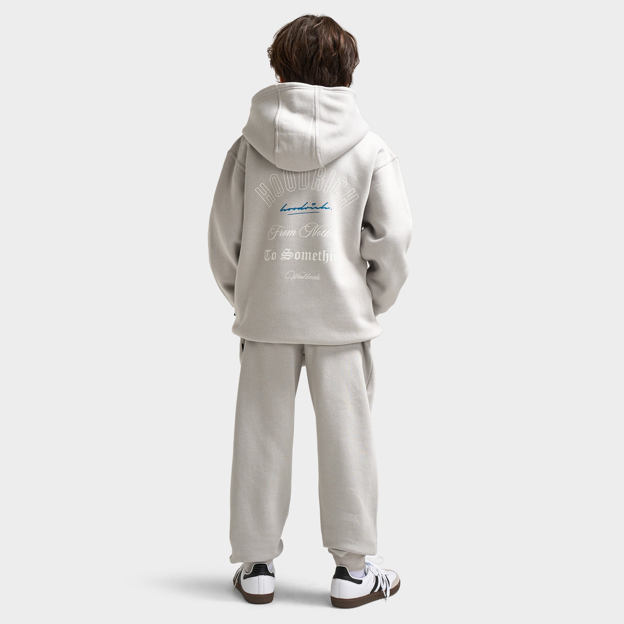 Hoodrich Juniors' Lynk Pullover Hoodie Quiet Gray / White - Blue