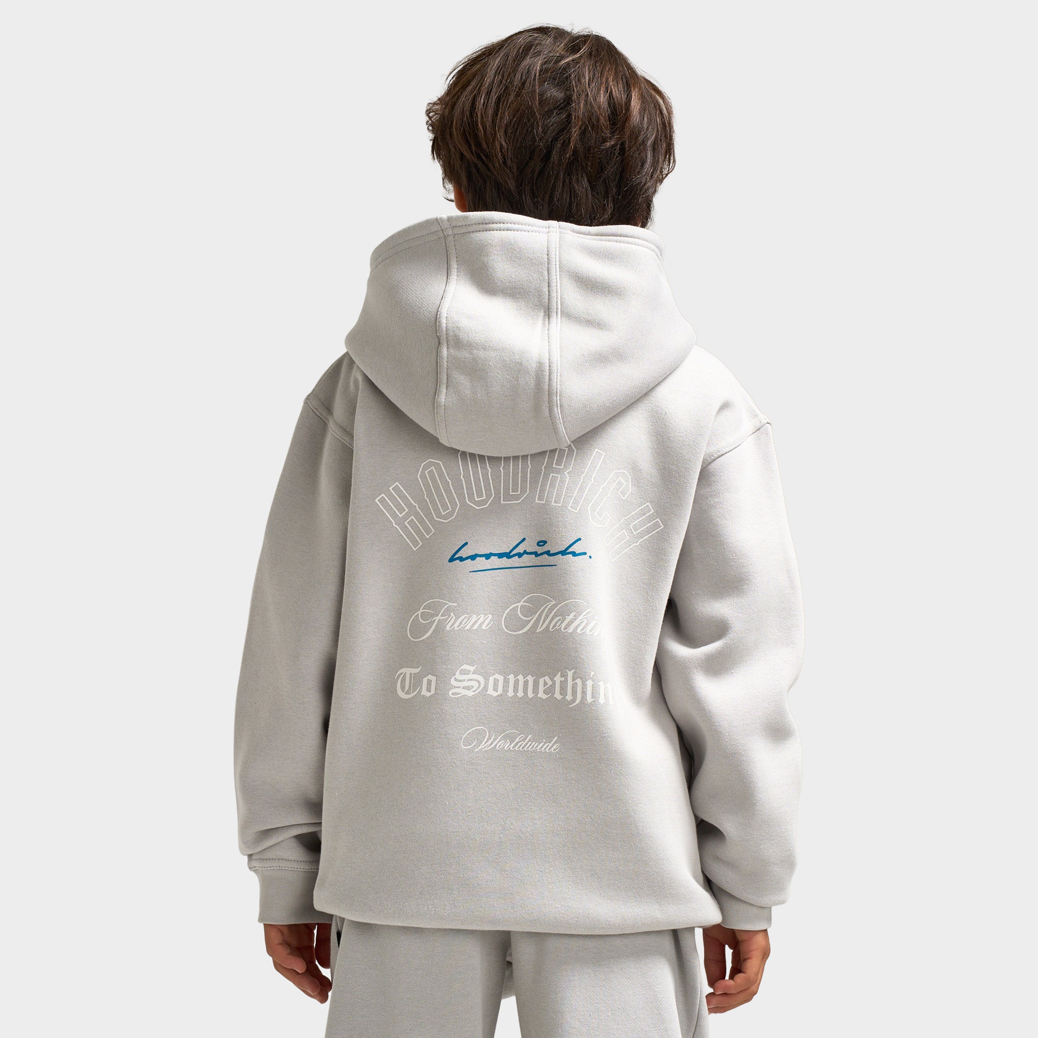 Hoodrich Juniors' Lynk Pullover Hoodie Quiet Gray / White - Blue