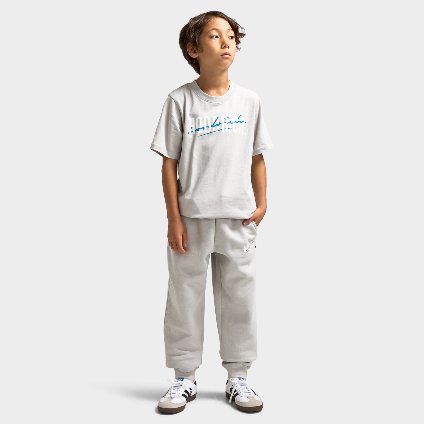 Hoodrich Juniors' Lynk Joggers Quiet Gray / White - Blue Danube