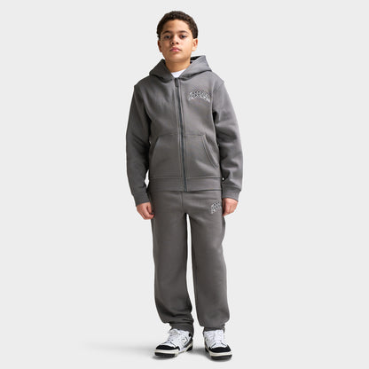 Hoodrich Juniors Ritual Chandail à capuche Zippé à deux panneaux Lava / Blanc-Noir