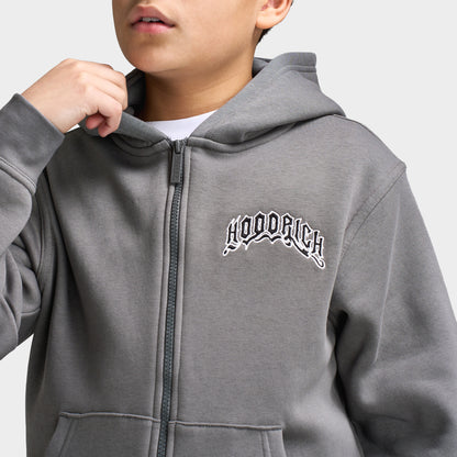 Hoodrich Juniors Ritual Chandail à capuche Zippé à deux panneaux Lava / Blanc-Noir