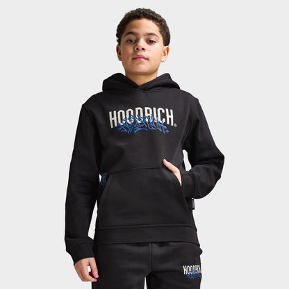 Hoodrich Junior Garçons intent Chandail à capuche Noir / Gris Clair - Bleu Lolite