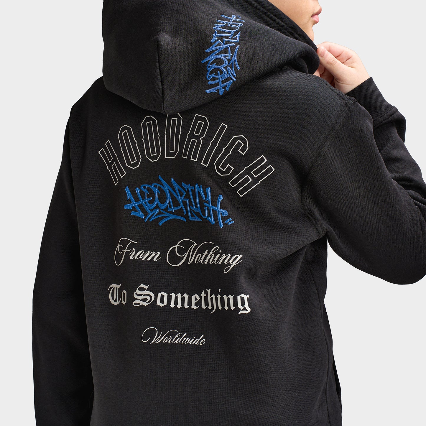 Hoodrich Junior Garçons intent Chandail à capuche Noir / Gris Clair - Bleu Lolite