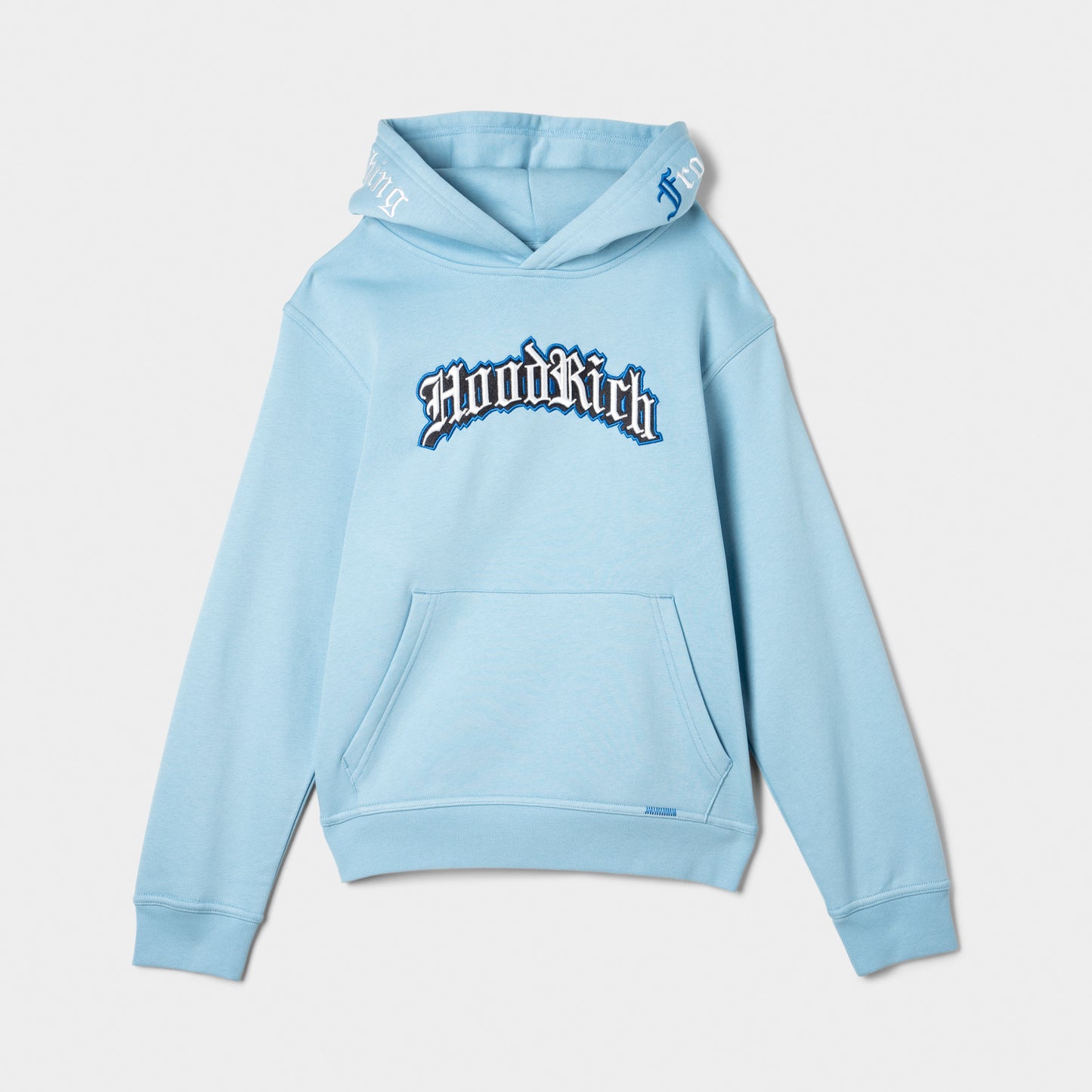 Hoodrich Juniors' Gothic Hoodie 2 Panel Hood Clear Sky / White