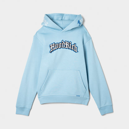 Hoodrich Juniors' Gothic Hoodie 2 Panel Hood Clear Sky / White