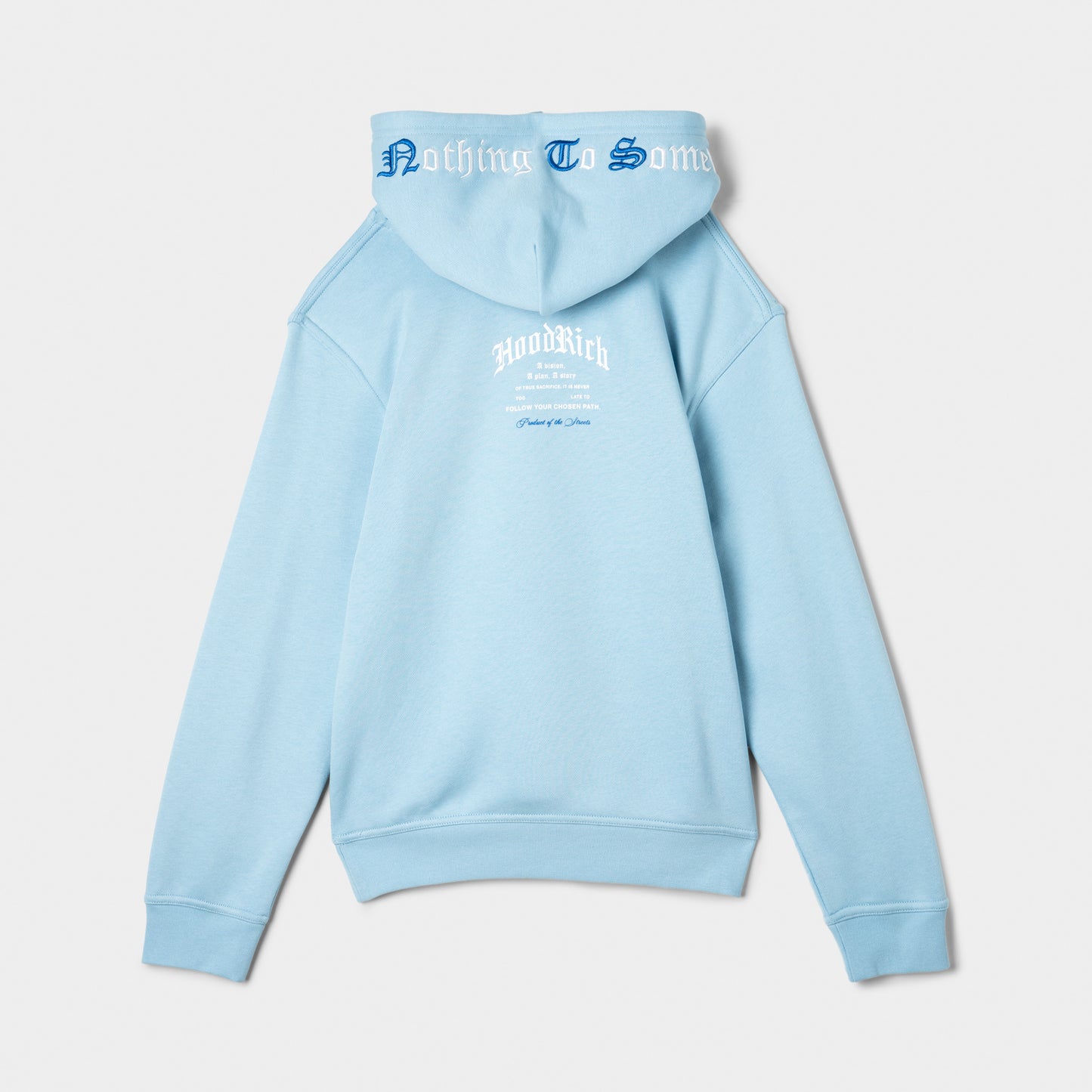 Hoodrich Juniors' Gothic Hoodie 2 Panel Hood Clear Sky / White