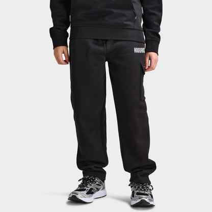 Hoodrich Junior Garçons Chandail à capuche Motif Éclaboussures avec écusson tissé Noir / Blanc - Framboise