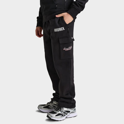 Hoodrich Junior Garçons Chandail à capuche Motif Éclaboussures avec écusson tissé Noir / Blanc - Framboise