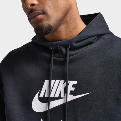 Nike Air Chandail à Capuchon Polaire Noir / Blanc - Blanc
