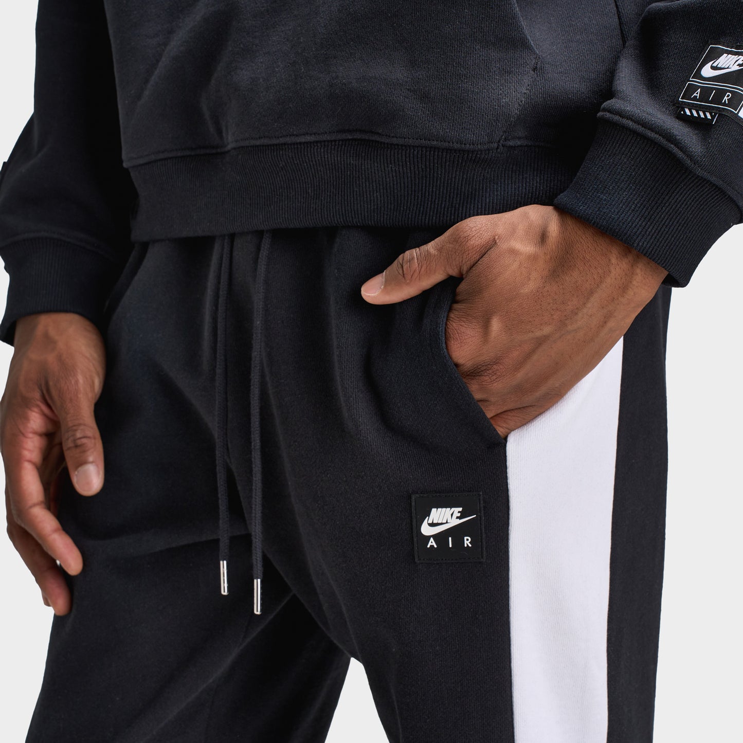 Nike Air Fleece Joggers Black / White - White