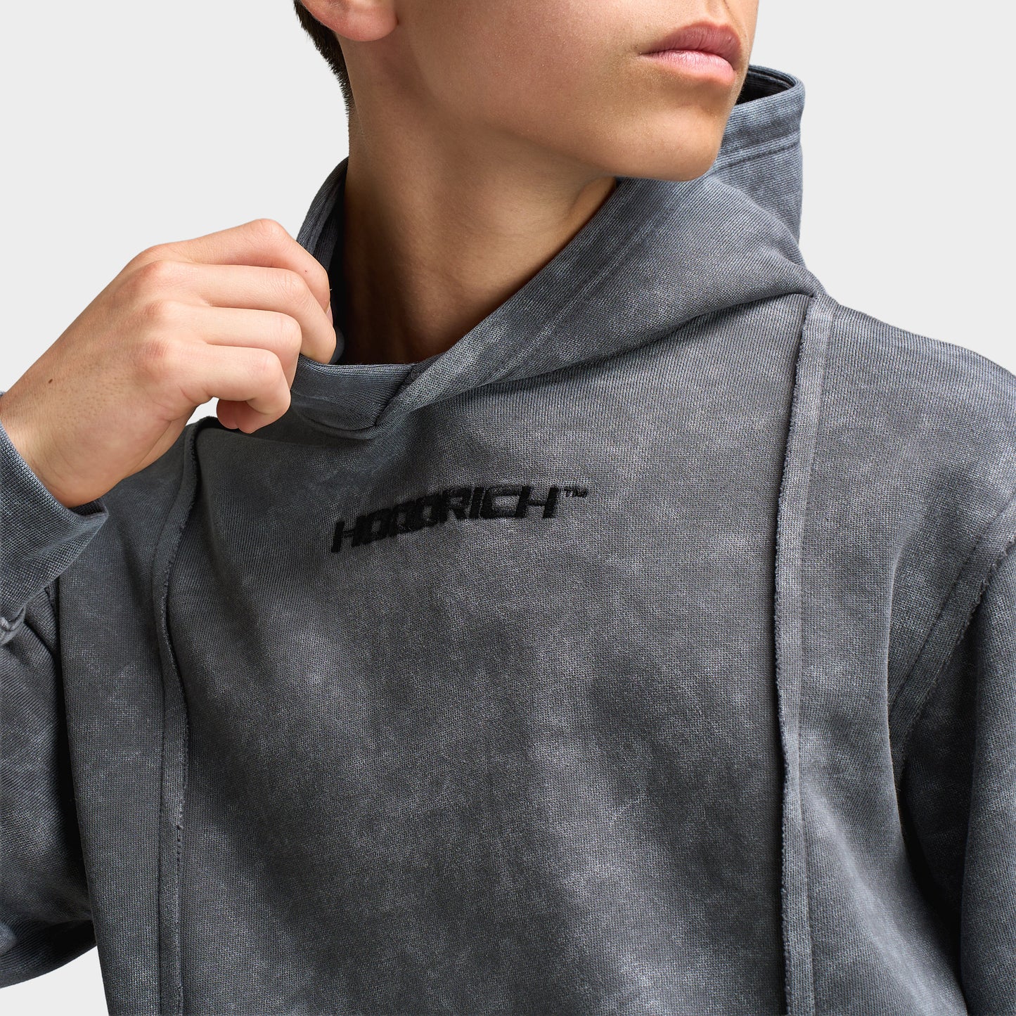 Hoodrich Chandail à capuchon ample pour junior / Asphalt