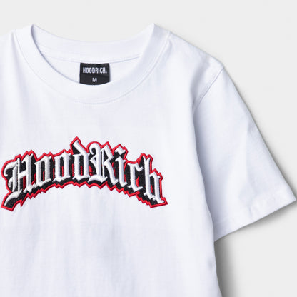 Hoodrich Juniors' Gothic T-Shirt White / Black - Lychee