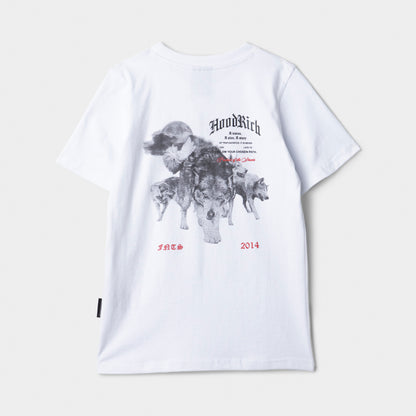 Hoodrich Juniors' Gothic T-Shirt White / Black - Lychee