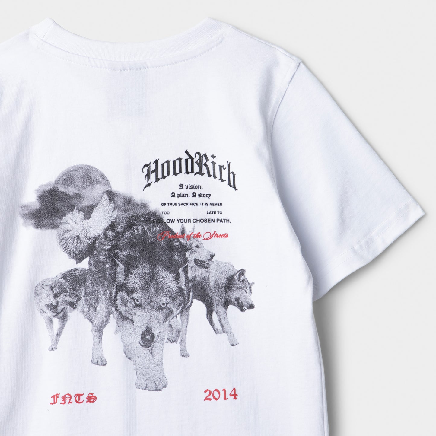 Hoodrich Juniors' Gothic T-Shirt White / Black - Lychee