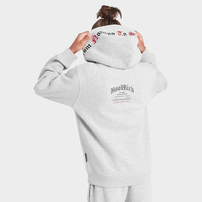Hoodrich Juniors' Gothic Pullover Hoodie Heather Grey / White - Lychee