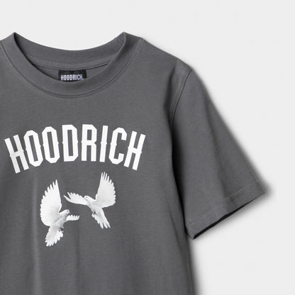 Hoodrich Junior Garçons T-Shirt graphique Flight Fumée de lave / Blanc - Gris silencieux