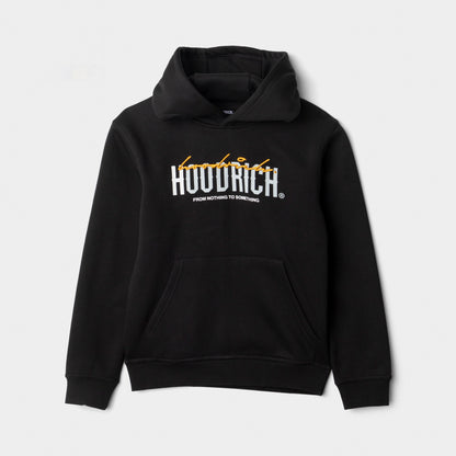 Hoodrich Junior Boys' Certify V2 Pullover Hoodie Black / White - Quiet Grey