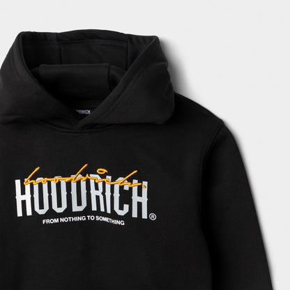 Hoodrich Junior Boys' Certify V2 Pullover Hoodie Black / White - Quiet Grey
