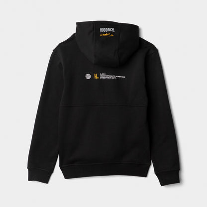 Hoodrich Junior Boys' Certify V2 Pullover Hoodie Black / White - Quiet Grey