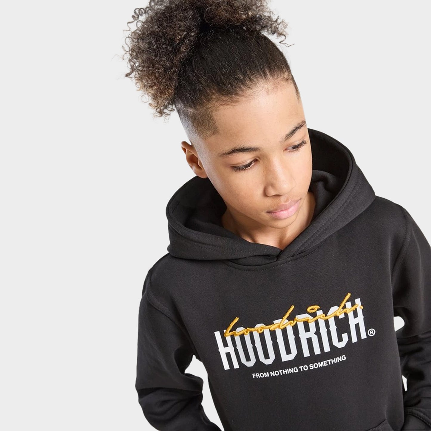 Hoodrich Junior Boys' Certify V2 Pullover Hoodie Black / White - Quiet Grey