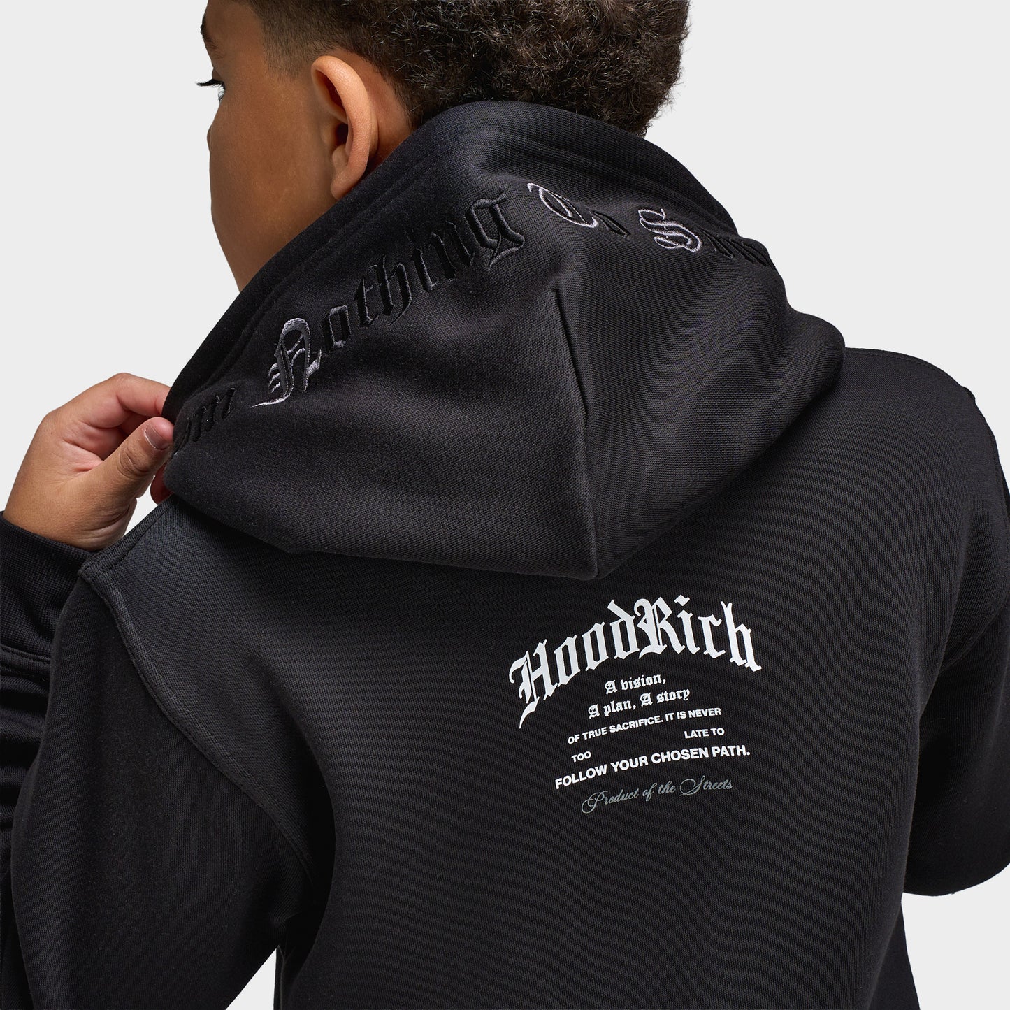 Hoodrich Juniors' Dark Lightning Fullzip Hoodie / Black