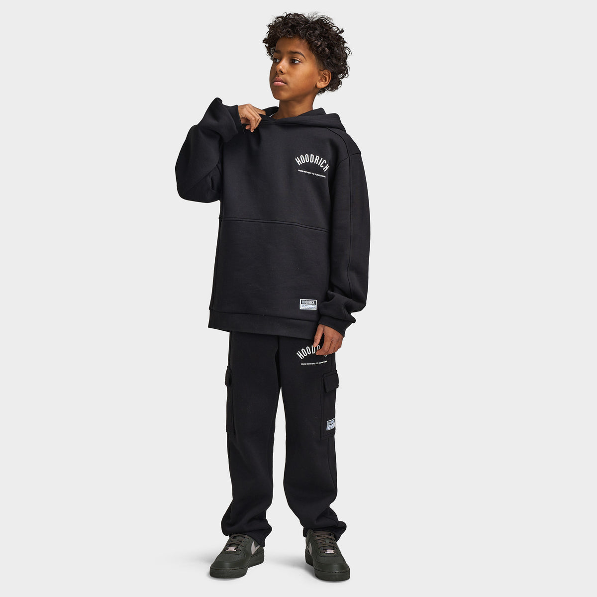 Hoodrich Junior Drax Chandail à Capuchon Surdimensionné / Noir