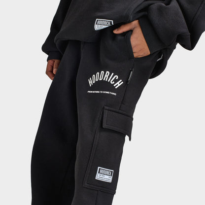 Hoodrich Junior Drax Pantalon de jogging Surdimensionné à Ourlet Ouvert / Noir