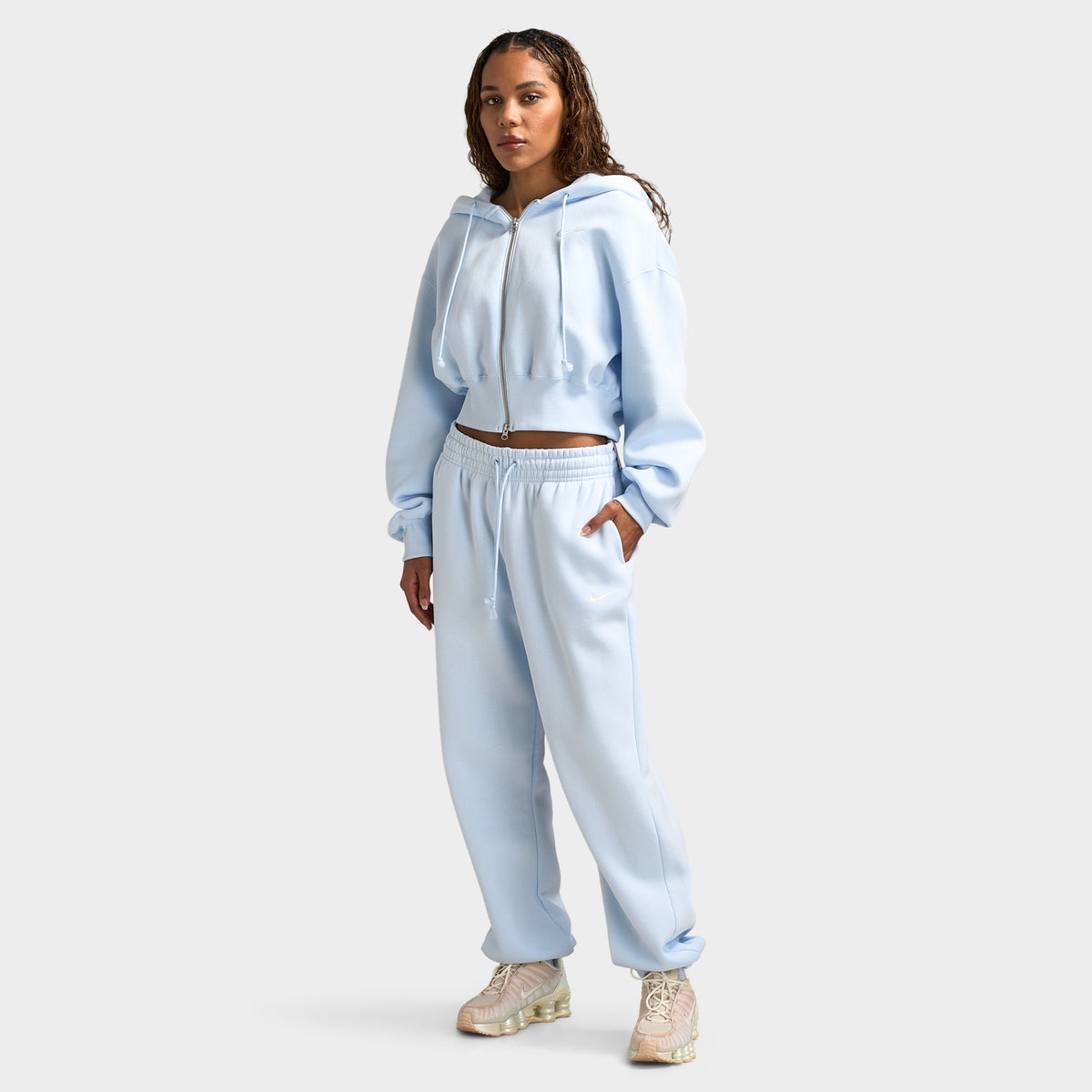 Nike Sportswear Women's Phoenix Fleece Loose Crop Full Zip Hoodie