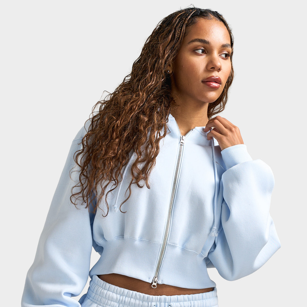 Nike Sportswear Women's Phoenix Fleece Loose Crop Full Zip Hoodie