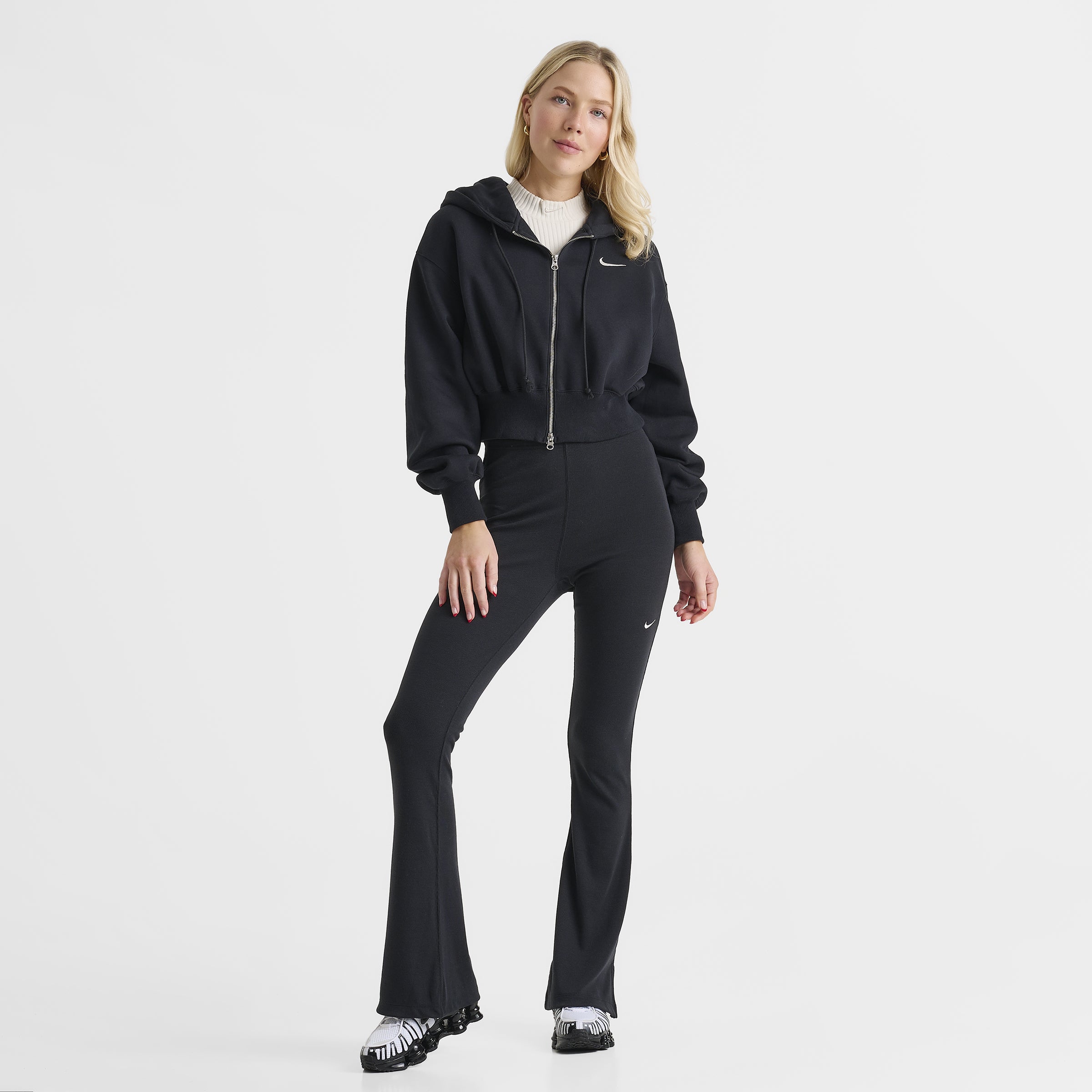 Nike Sportswear Women's Phoenix Fleece Loose Crop Full-ZIp Hoodie