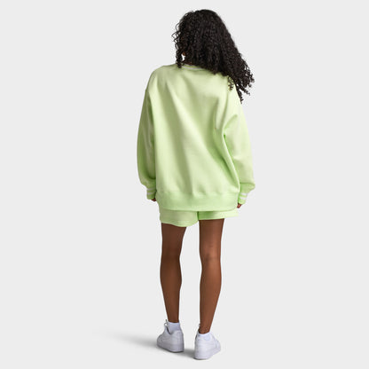 Nike Sportswear Women's Phoenix Fleece Oversized Graphic Crewneck Sweatshirt / Light Liquid Lime