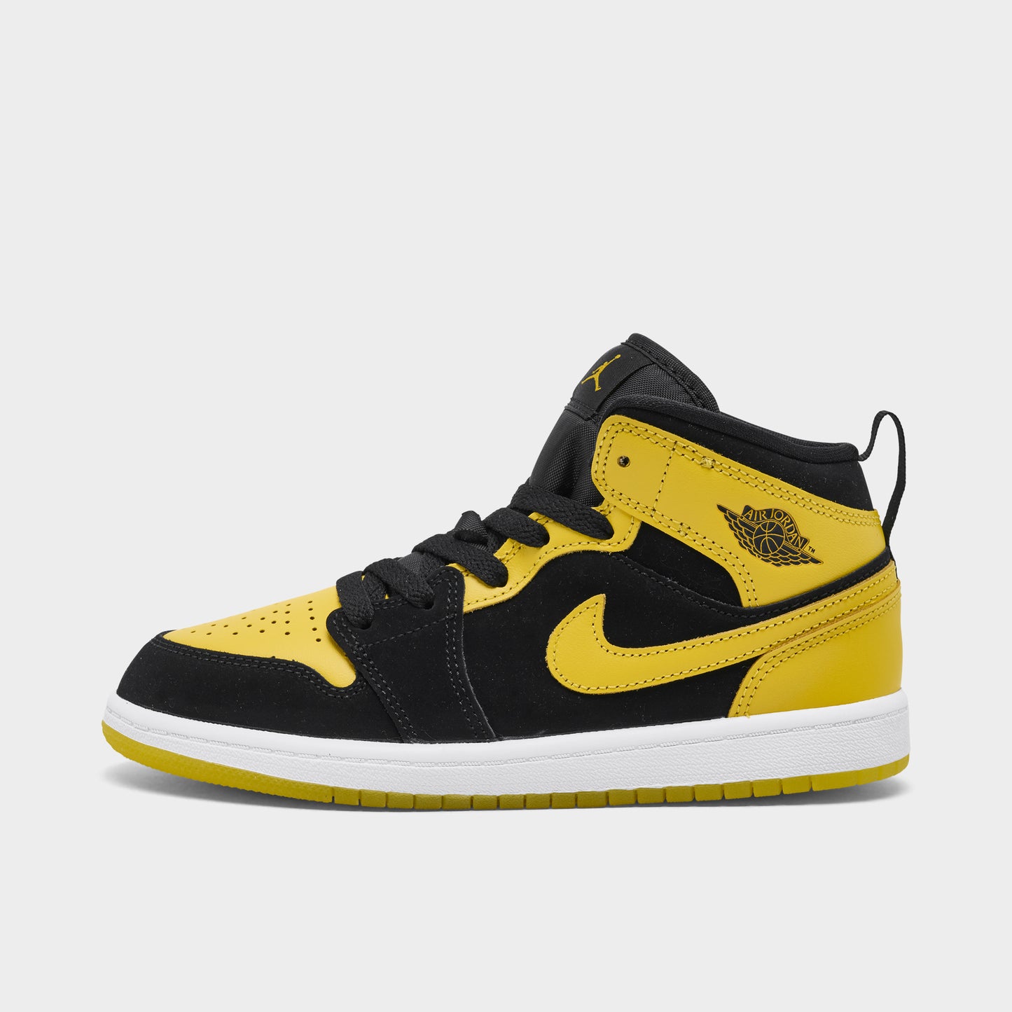 Jordan 1 Mid PS Noir / Varsity Maize - Blanc