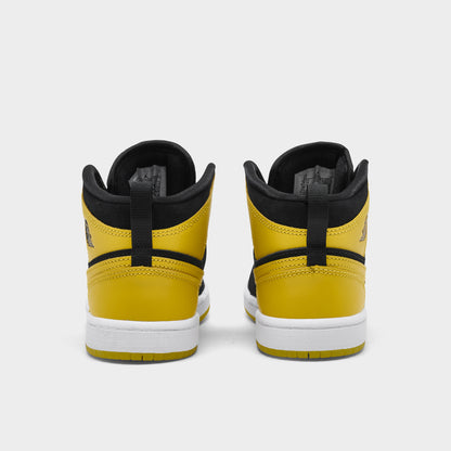 Jordan 1 Mid PS Noir / Varsity Maize - Blanc
