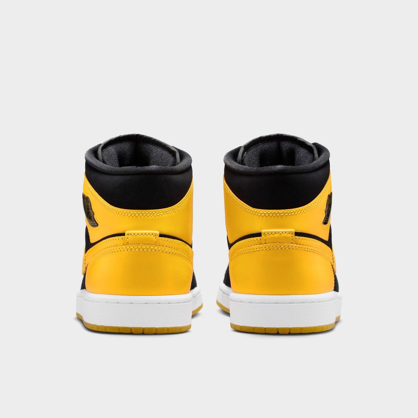 Jordan 1 Mid Black / Varsity Maize - White