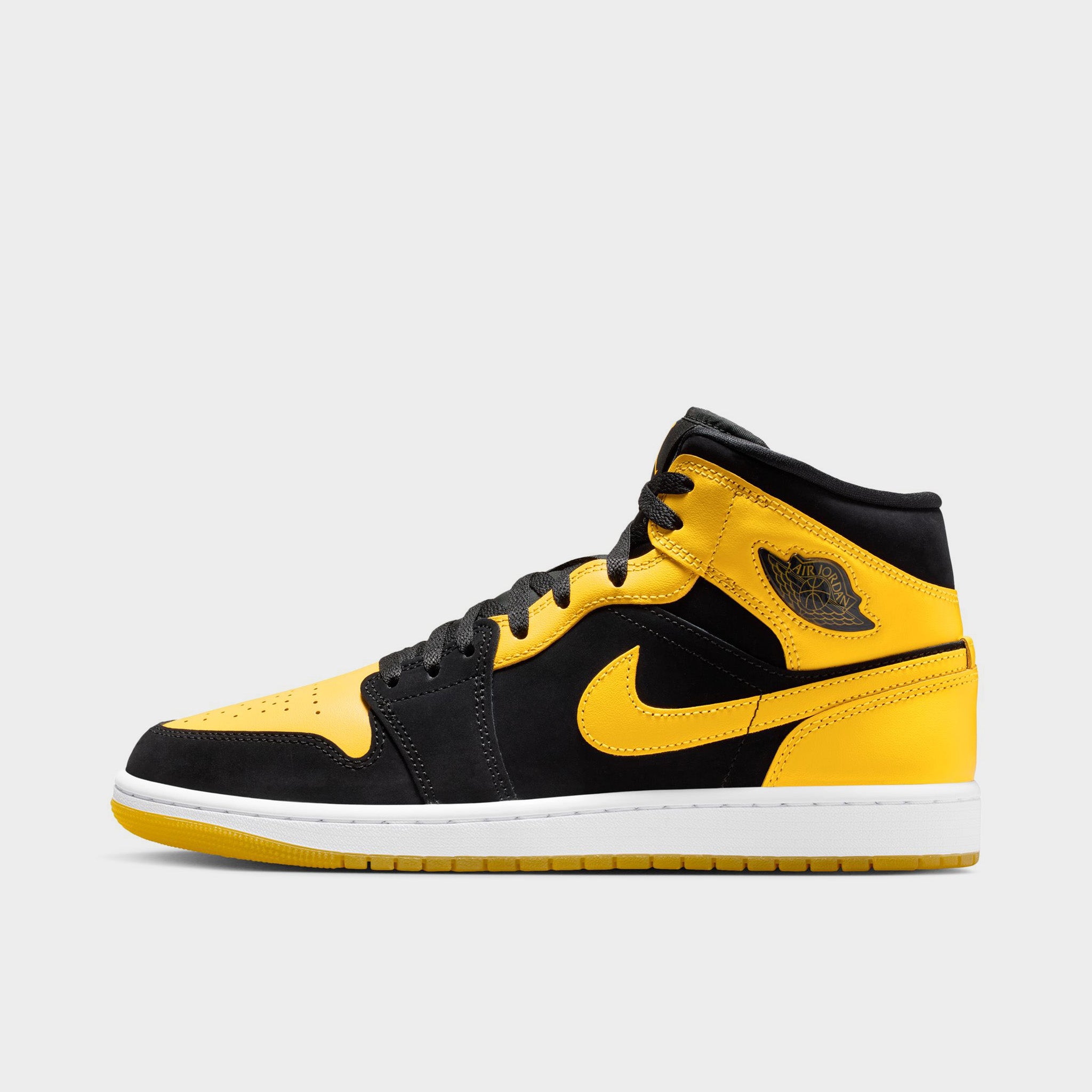 靴 Nike Air Jordan 1 Black/Yellow Jordan 1 Mid Black / Varsity Maize - White – JD Sports