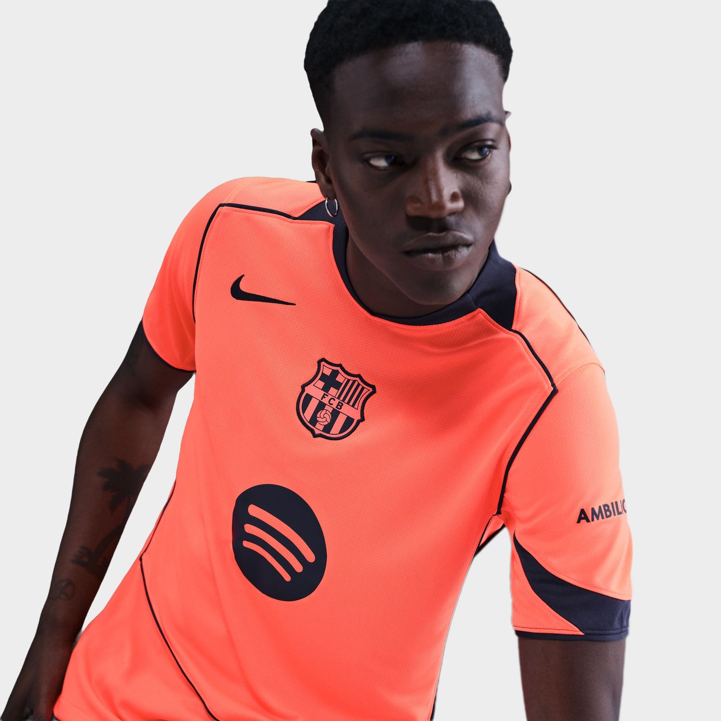 Nike FC Barcelona Dri-FIT 3R Jersey Bright Mango / Midnight Navy