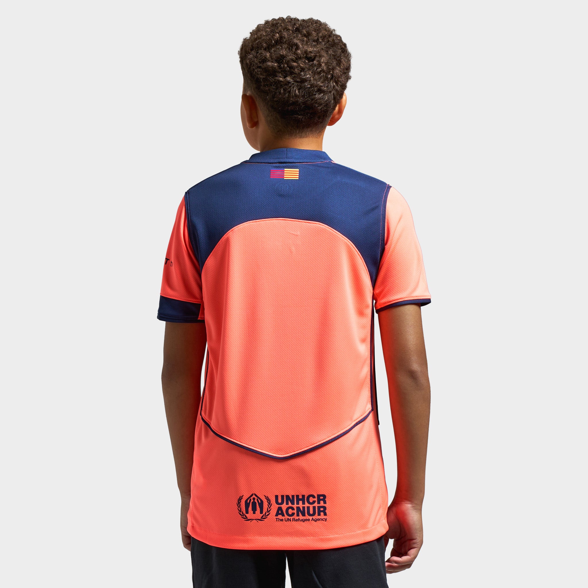 Nike Juniors' FCB 25/26 Jersey Stad 3R Bright Mango / Midnight