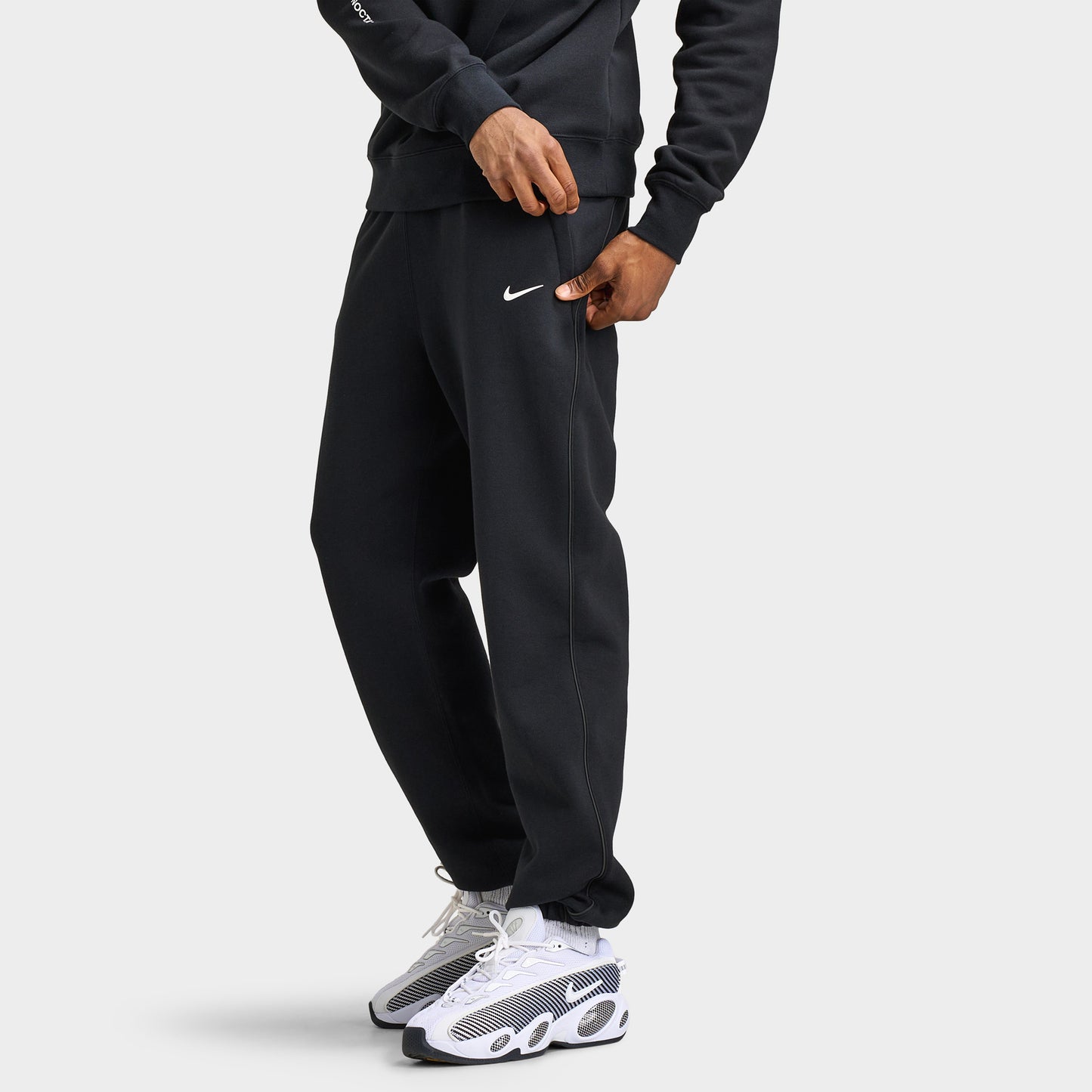  Nike NOCTA Cardinal Pantalon de survêtement en polaire Noir / Noir - Blanc