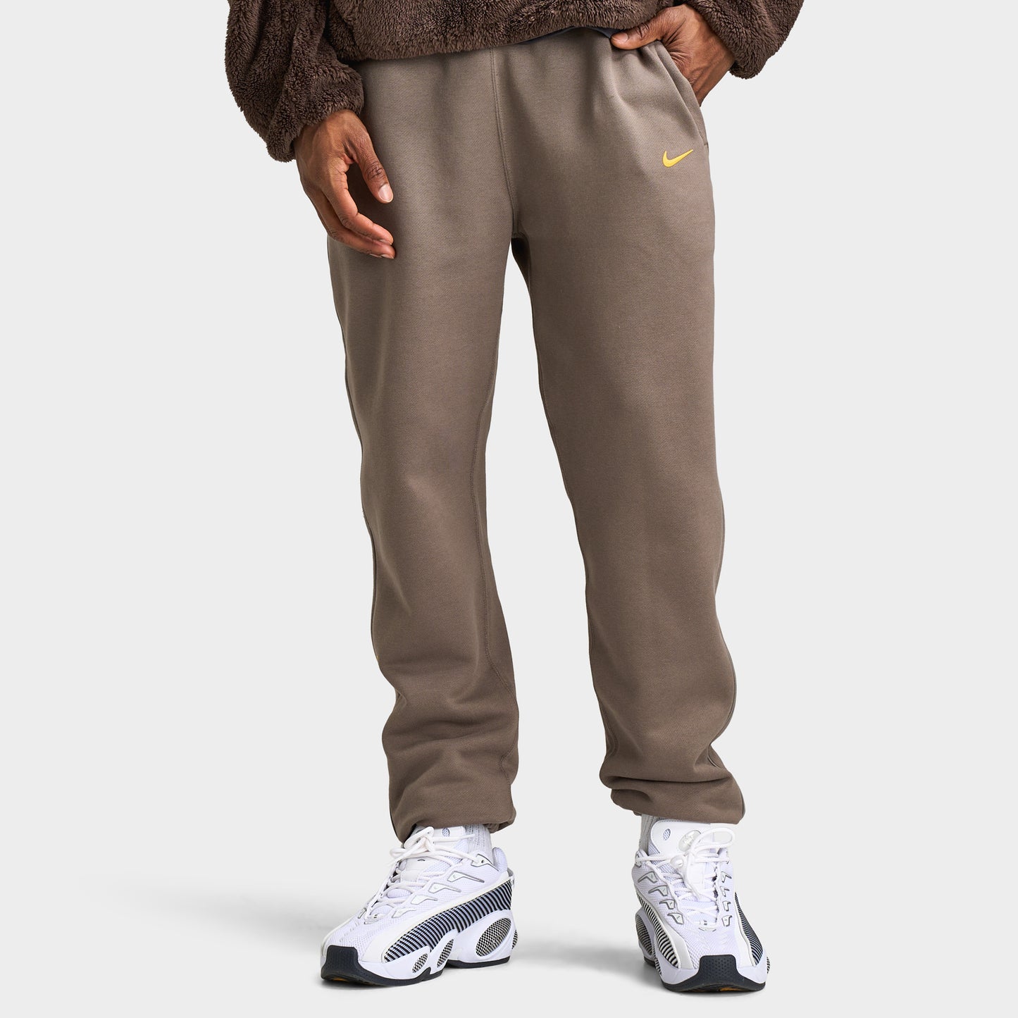 Nike NOCTA Fleece CS Pants Olive Grey / Yellow Ochre