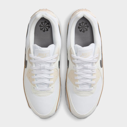 Nike Women's Air Max 90 White / Flat Pewter - Light Orewood Brown