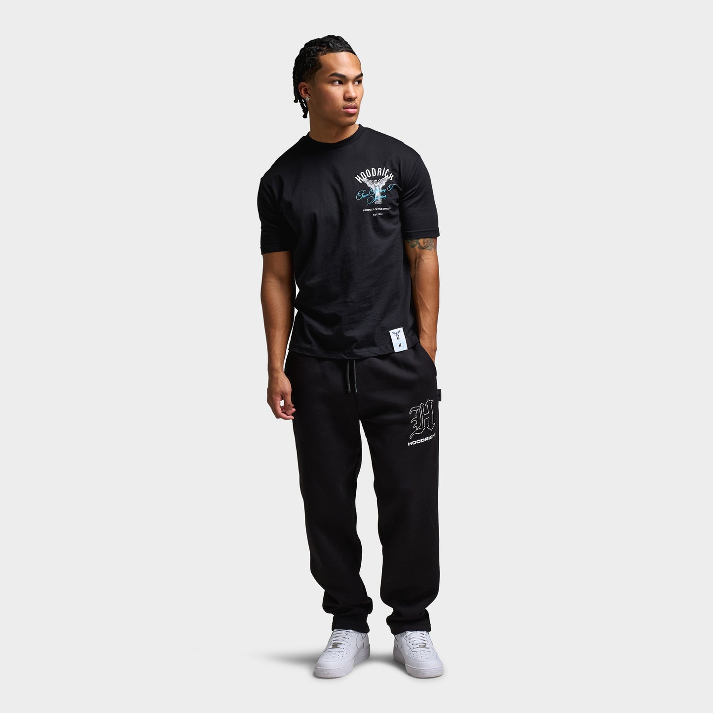Hoodrich Chromatic Joggers à ourlet ouvert Noir / Gris