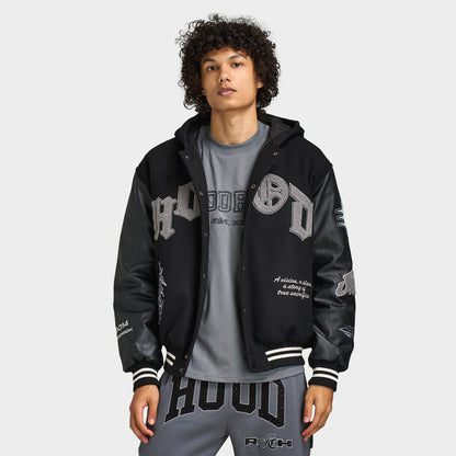 Hoodrich Veste à Capuche Vertigo Varsity Noir / Lava Smoke