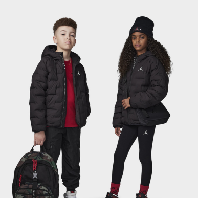 Kids wear Jordan Juniors' Welded Puffer Jacket "Black". Shop Kids' Clothing now