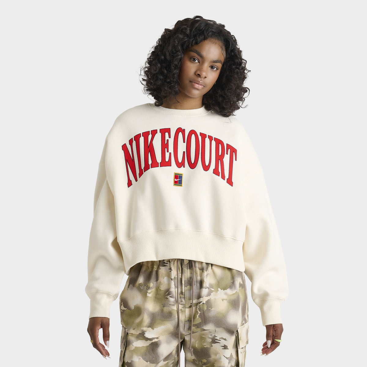 Nike Court Women's Phoenix Fleece Over Oversized Crewneck Tennis